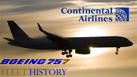 continental airlines fleet history.